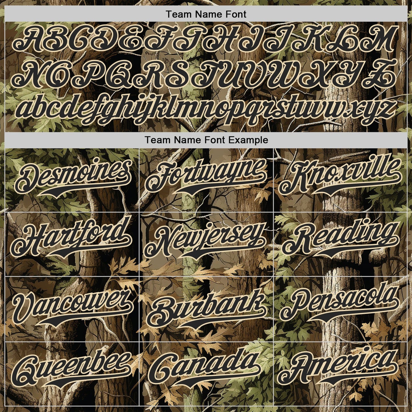 Custom Camo Black-Cream Woodland Forest Tactical Camouflage Outdoor Leaf Authentic Baseball Jersey view 4