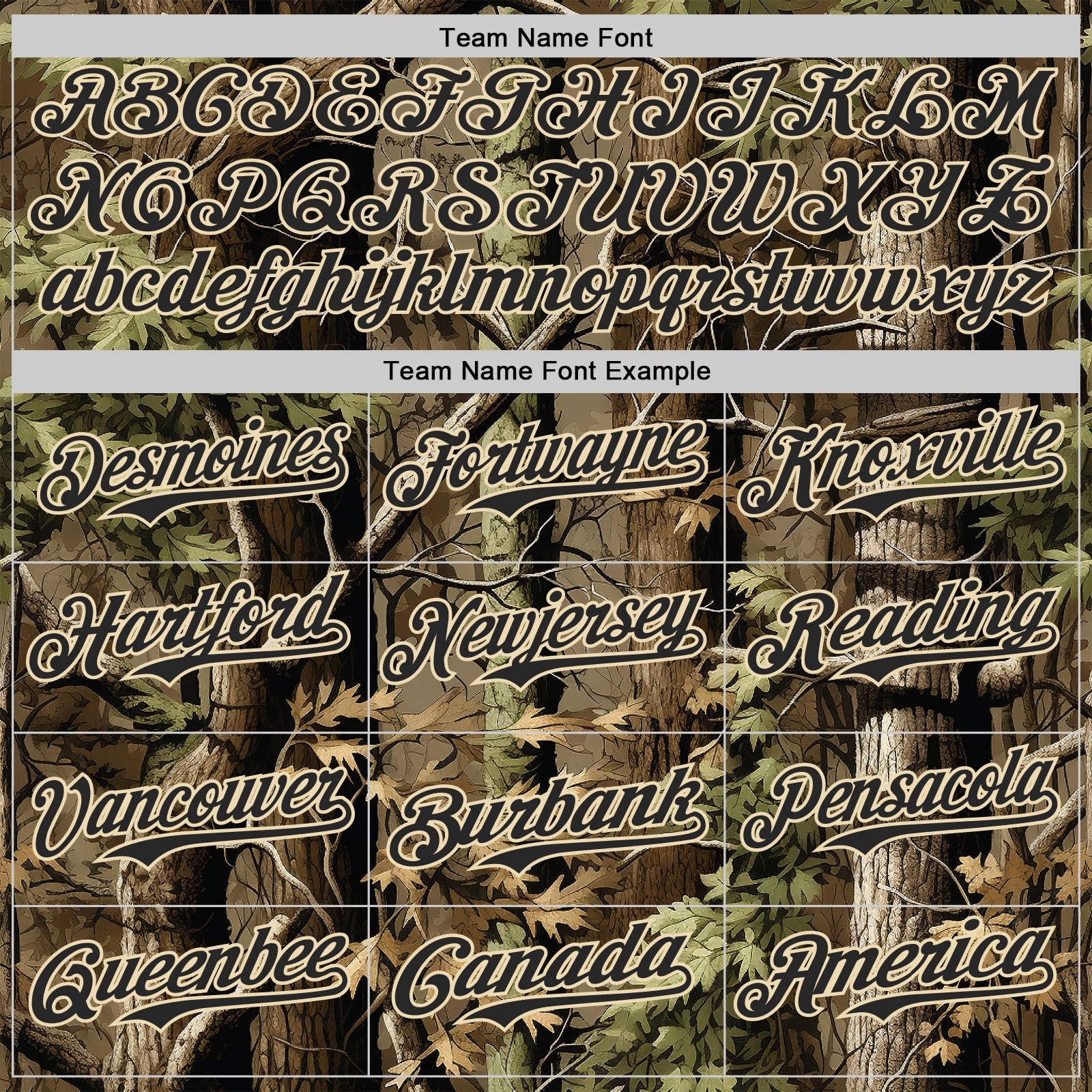 Custom Camo Black-Cream Woodland Forest Tactical Camouflage Outdoor Leaf Authentic Baseball Jersey view 4