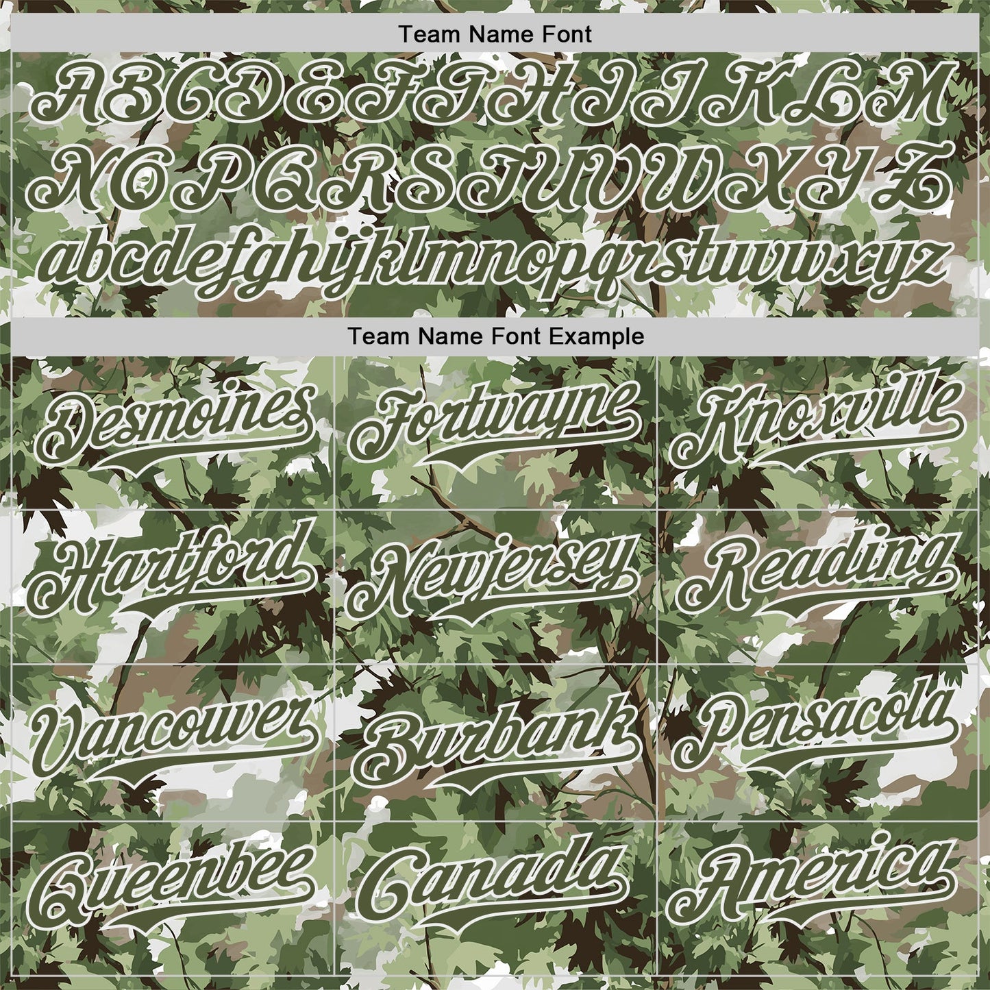 Custom Camo Olive-White Woodland Forest Tactical Camouflage Outdoor Leaf Authentic Baseball Jersey view 4