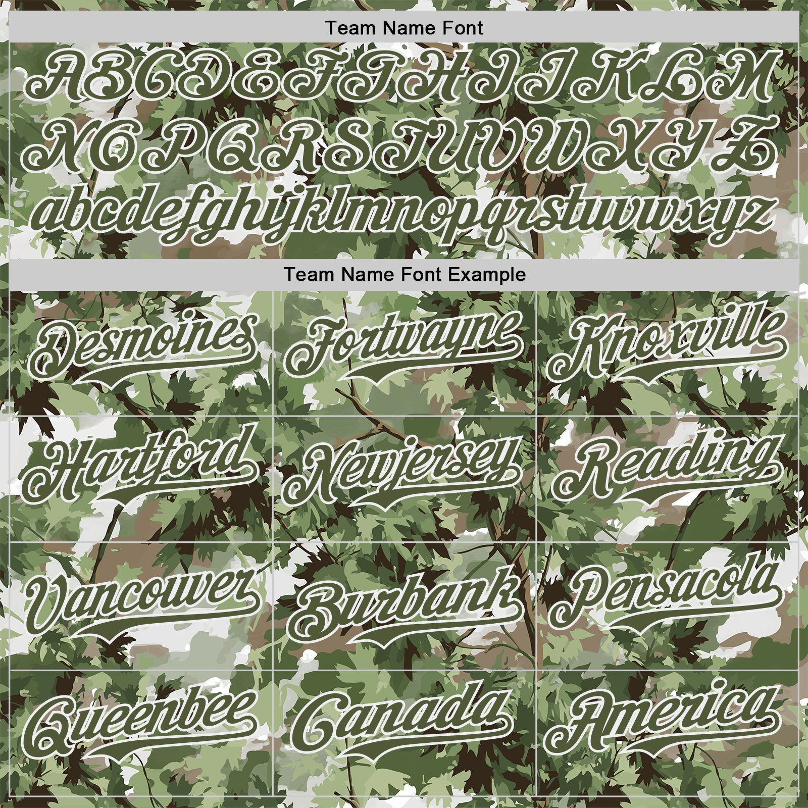 Custom Camo Olive-White Woodland Forest Tactical Camouflage Outdoor Leaf Authentic Baseball Jersey view 4