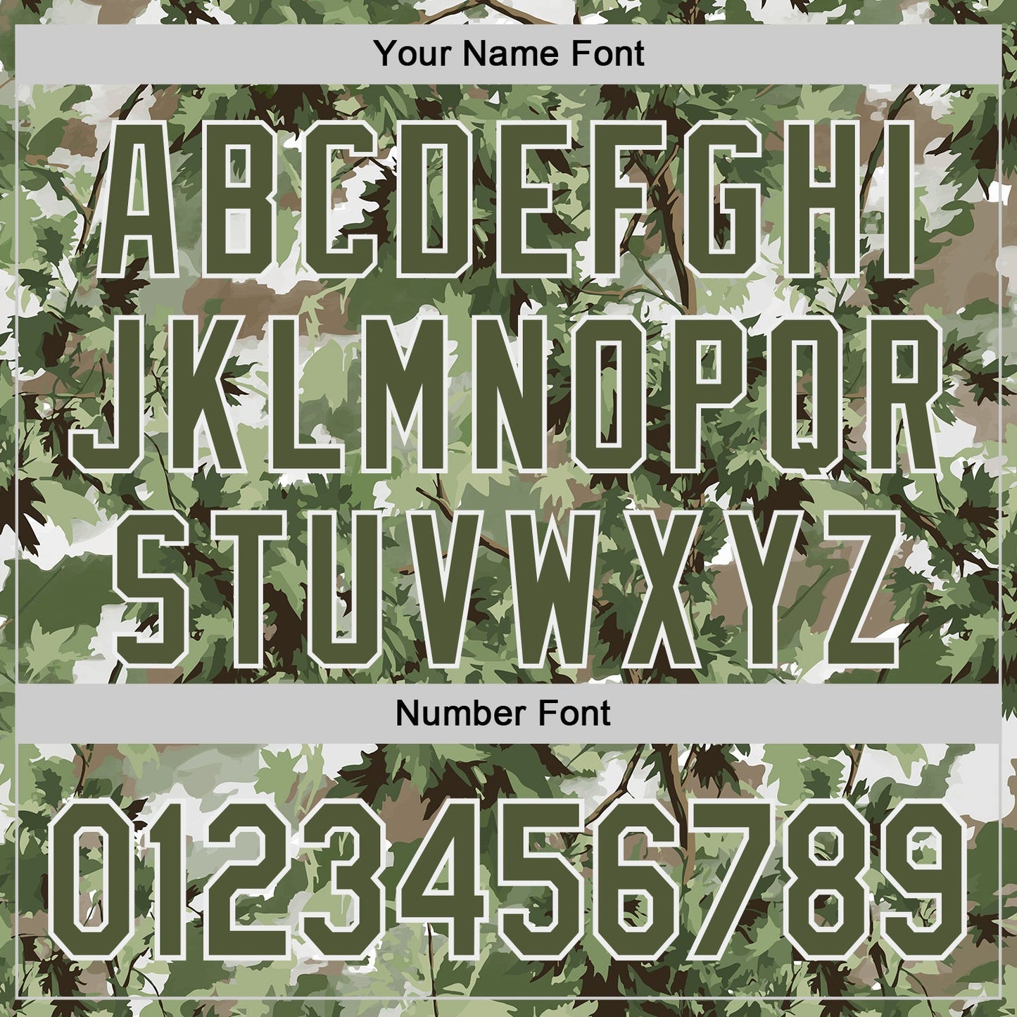 Custom Camo Olive-White Woodland Forest Tactical Camouflage Outdoor Leaf Authentic Baseball Jersey view 5