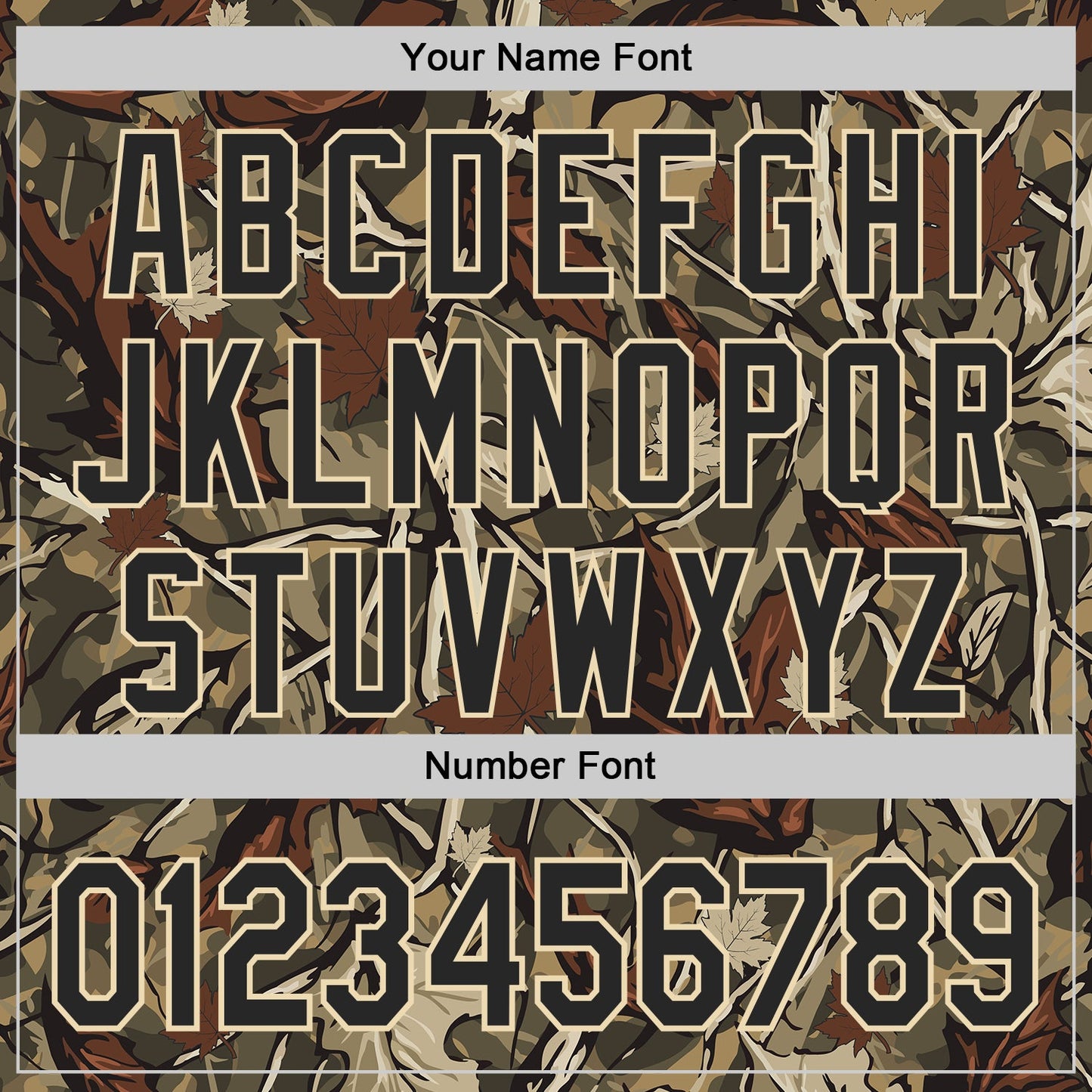 Custom Camo Black-Cream Woodland Forest Tactical Camouflage Outdoor Leaf Authentic Baseball Jersey view 5