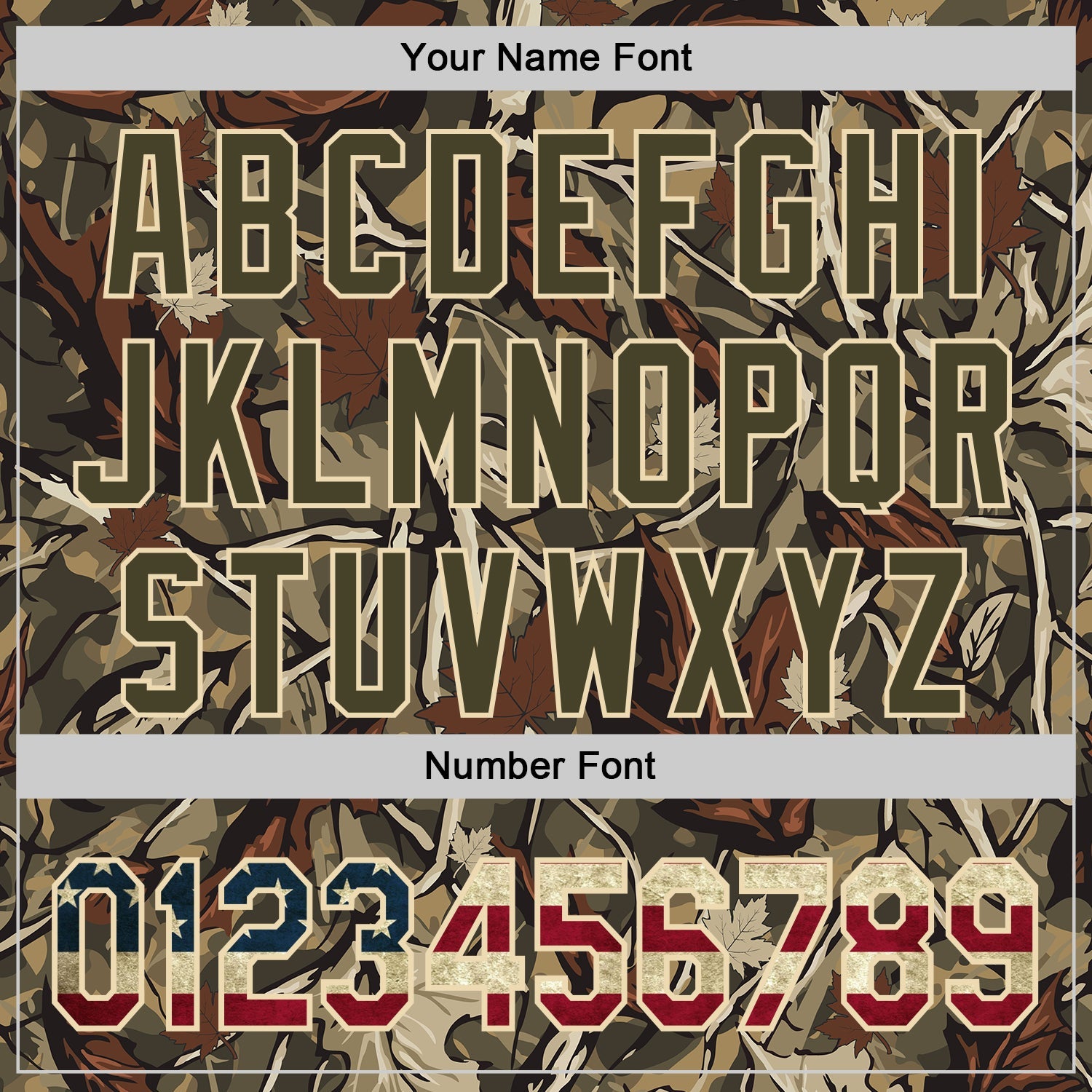 Custom Camo Vintage USA Flag Cream-Olive Woodland Forest Tactical Camouflage Outdoor Leaf Authentic Baseball Jersey view 5