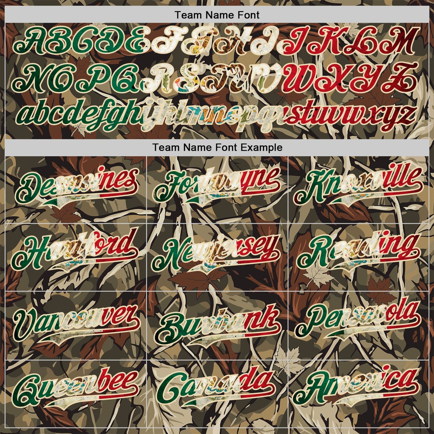Custom Camo Vintage Mexican Flag Cream-Red Woodland Forest Tactical Camouflage Outdoor Leaf Authentic Baseball Jersey view 4