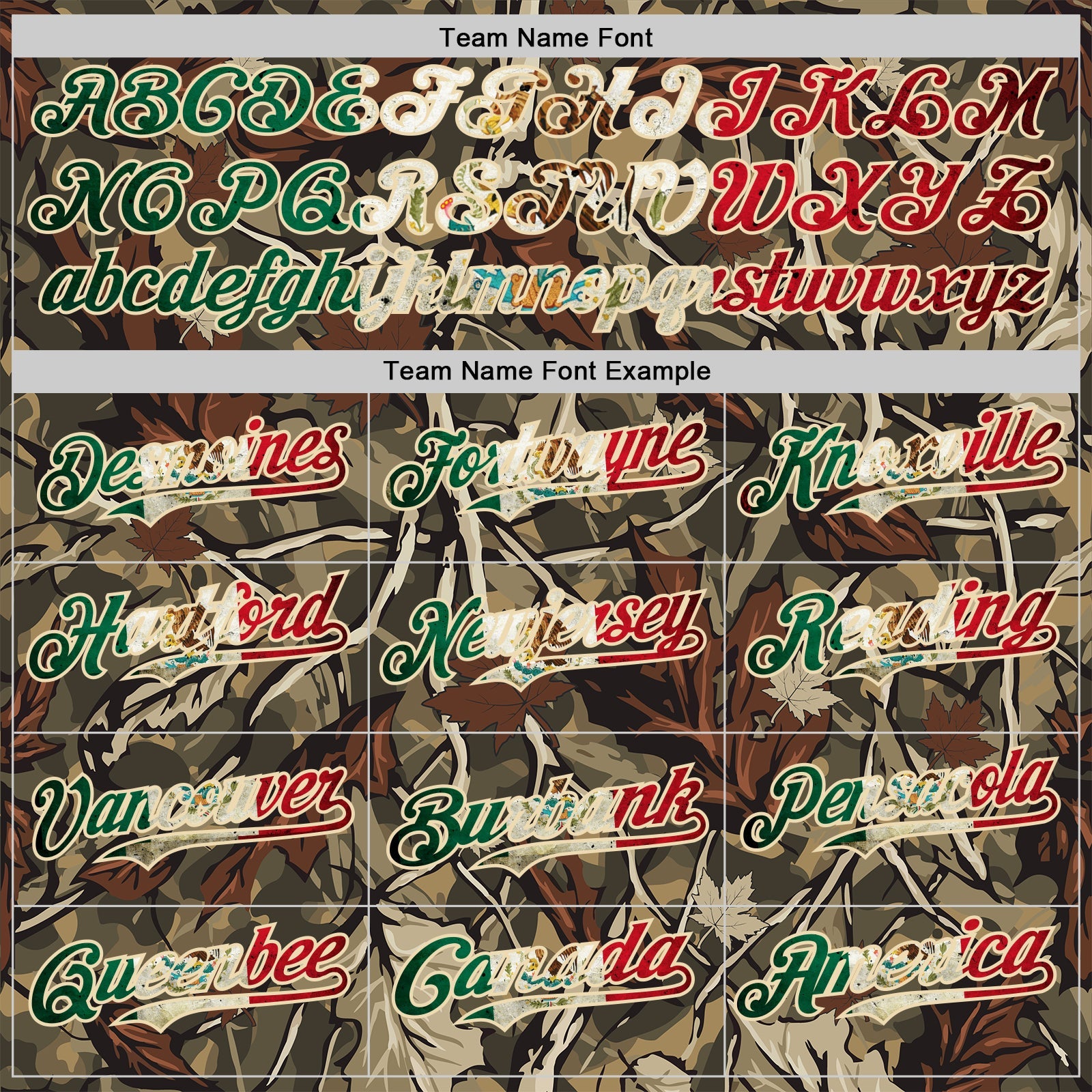 Custom Camo Vintage Mexican Flag Cream-Red Woodland Forest Tactical Camouflage Outdoor Leaf Authentic Baseball Jersey view 4