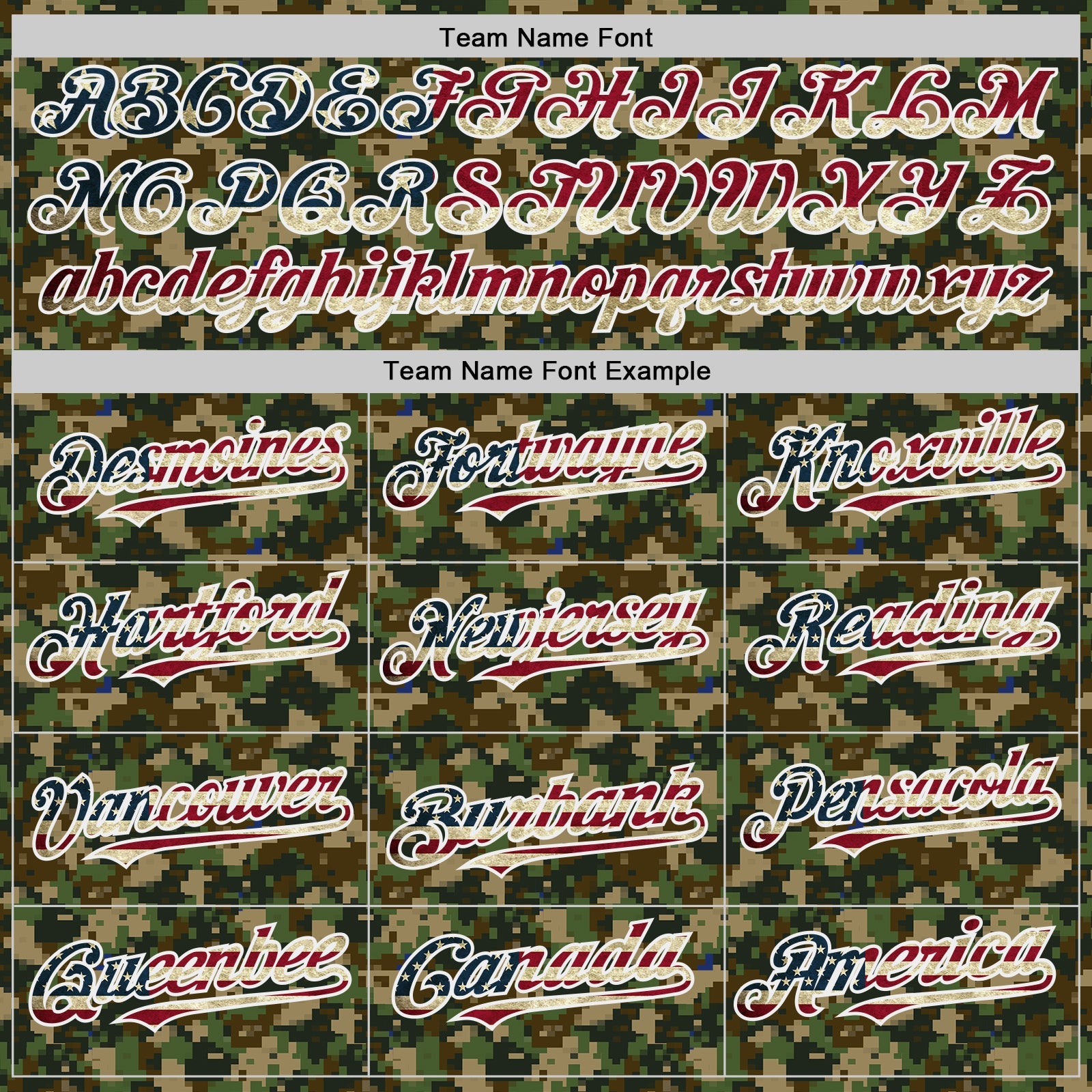 Custom Camo Vintage USA Flag-White Digital Camouflage Authentic Baseball Jersey view 4