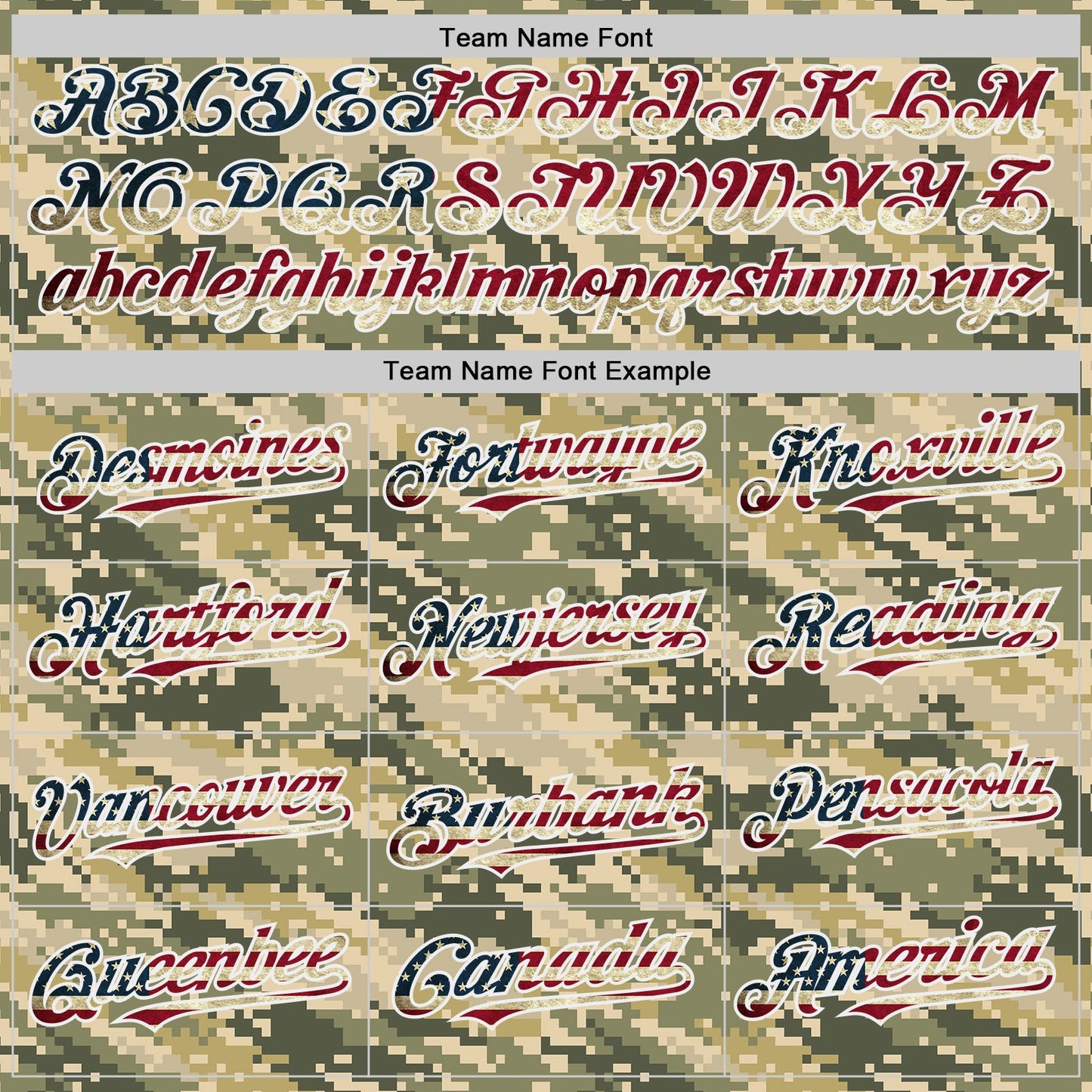 Custom Camo Vintage USA Flag-White Digital Camouflage Authentic Baseball Jersey view 4