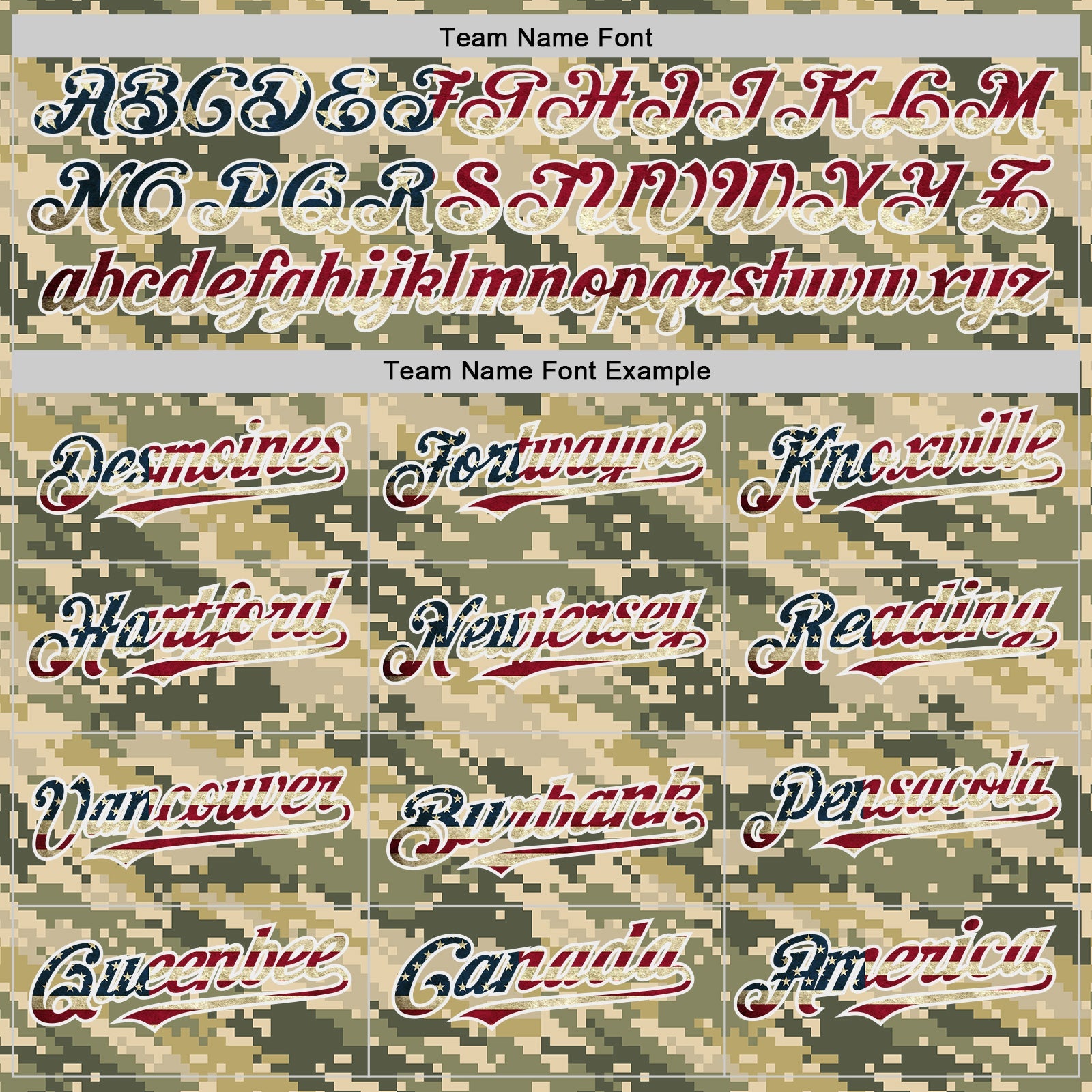 Custom Camo Vintage USA Flag-White Digital Camouflage Authentic Baseball Jersey view 4