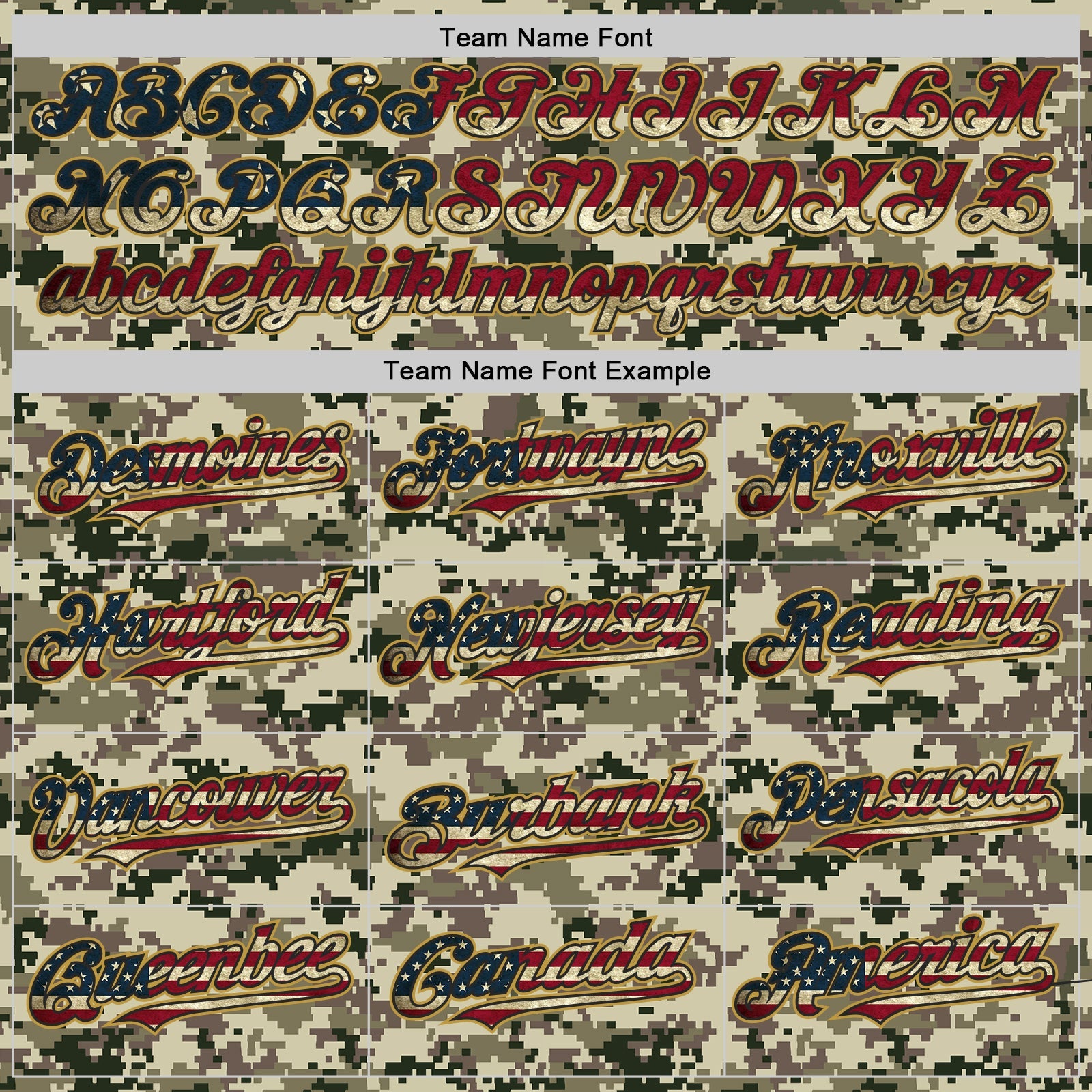 Custom Camo Vintage USA Flag Black-Old Gold Digital Camouflage Authentic Baseball Jersey view 4