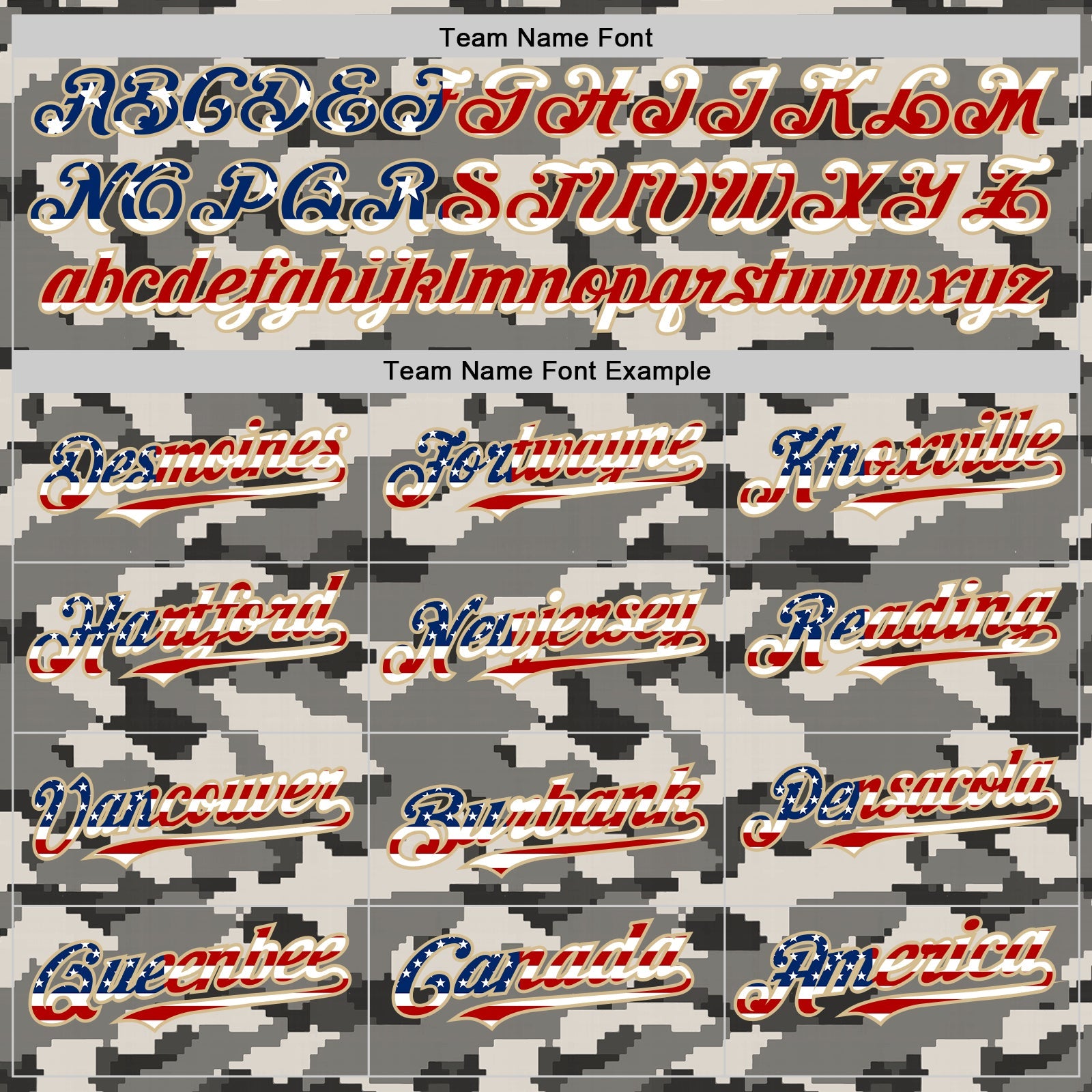 Custom Camo USA Flag Vegas Gold-White Digital Camouflage Authentic Baseball Jersey view 4