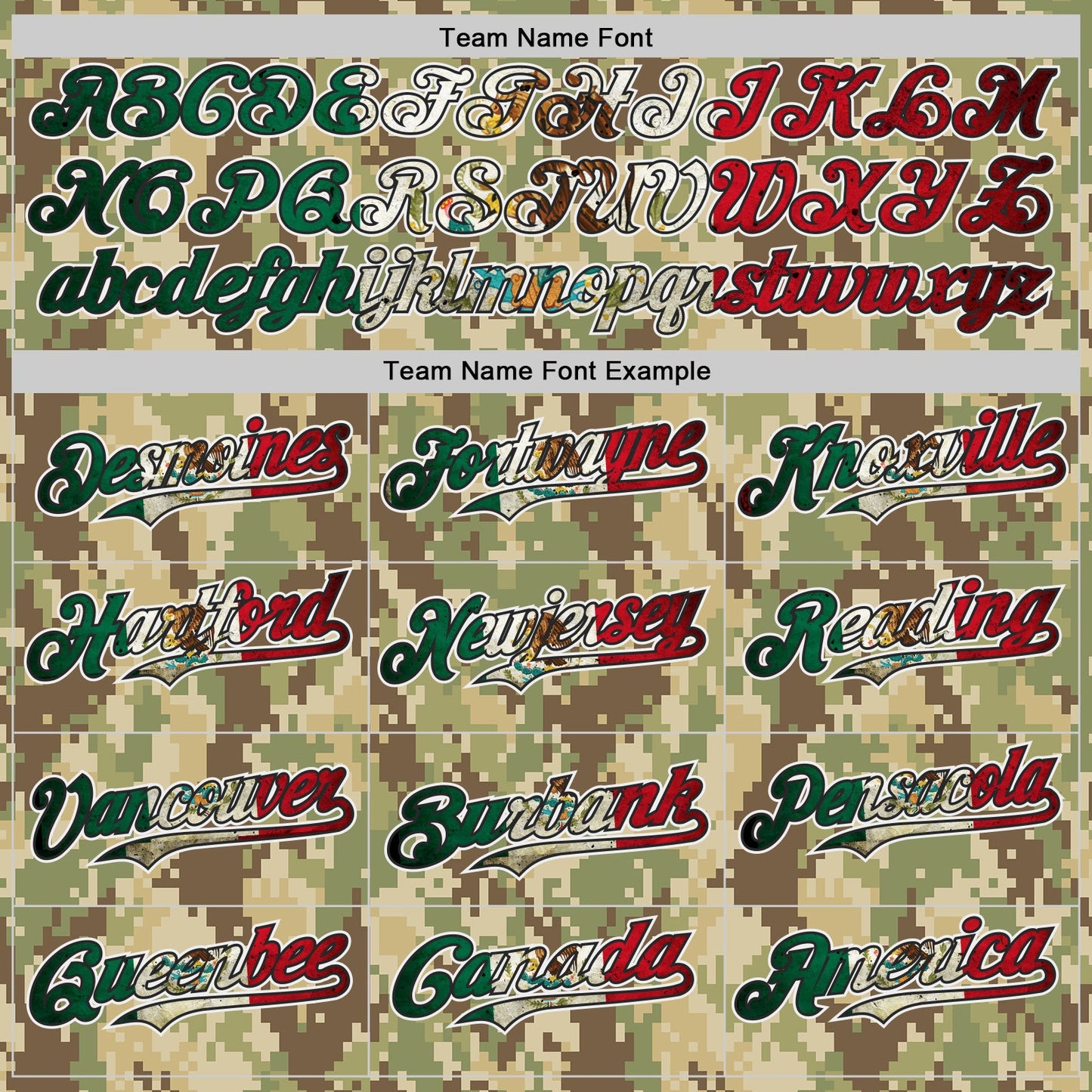 Custom Camo Vintage Mexican Flag Black White-Fire Red Digital Camouflage Authentic Baseball Jersey view 4