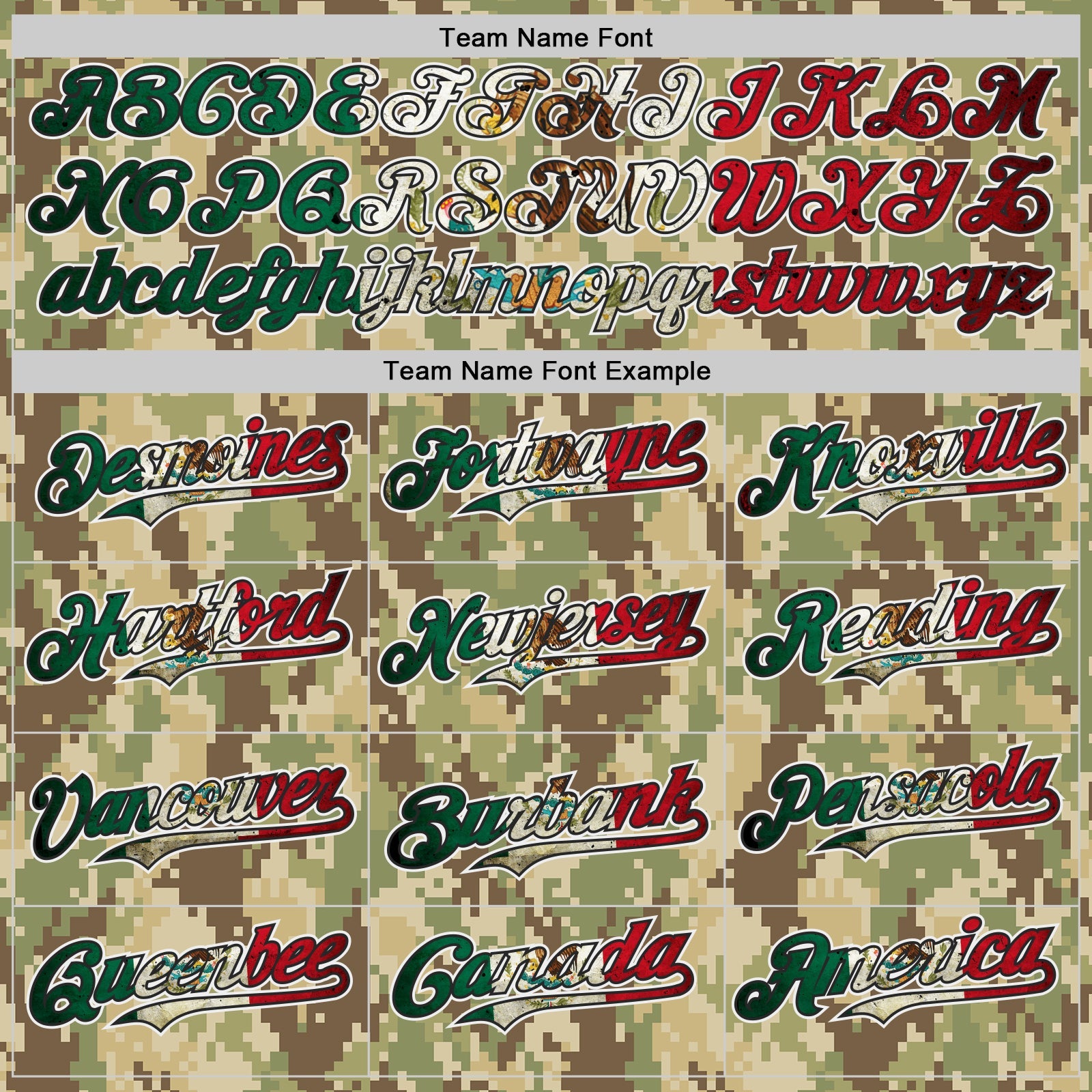 Custom Camo Vintage Mexican Flag Black White-Fire Red Digital Camouflage Authentic Baseball Jersey view 4