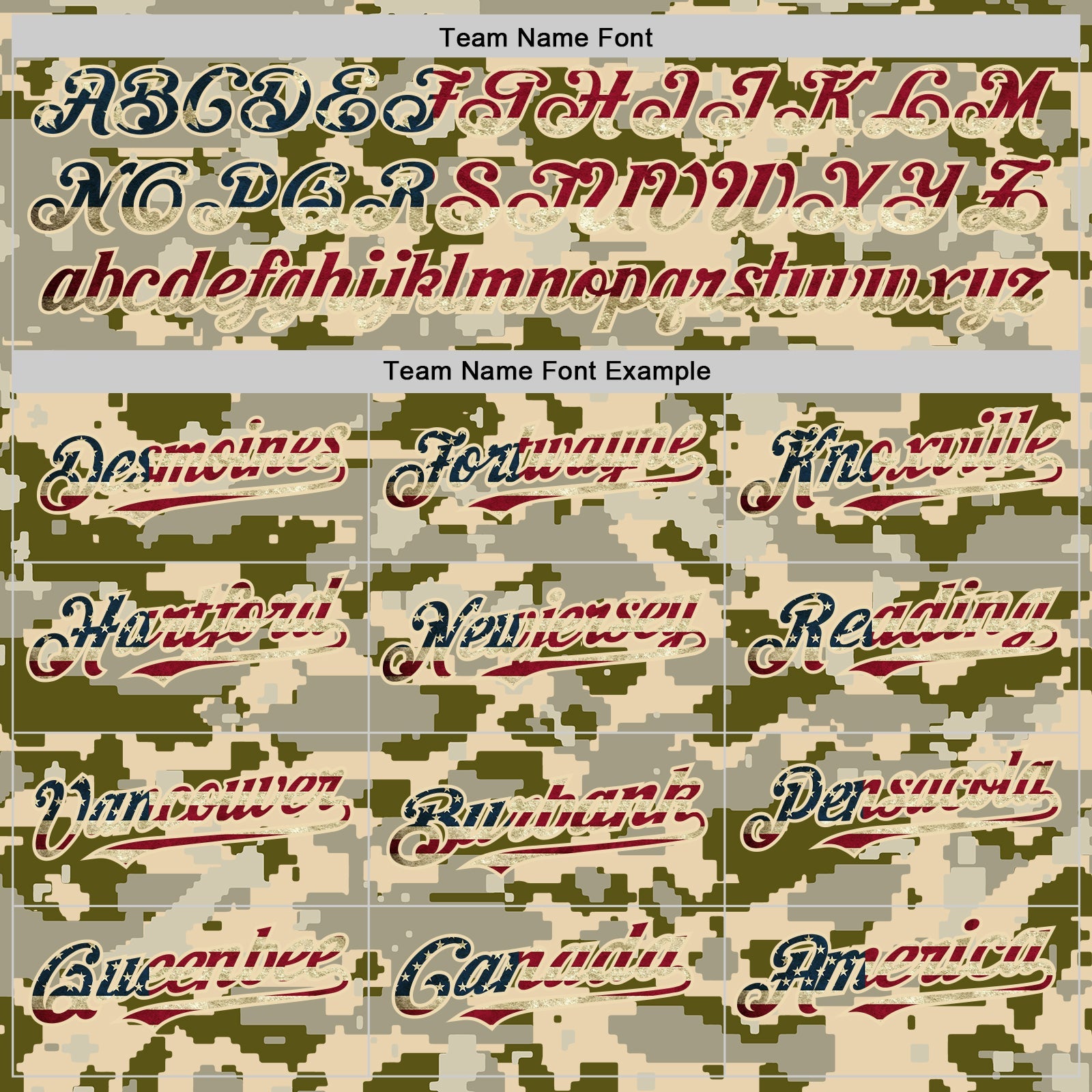 Custom Camo Vintage USA Flag Cream-Black Digital Camouflage Authentic Baseball Jersey view 4