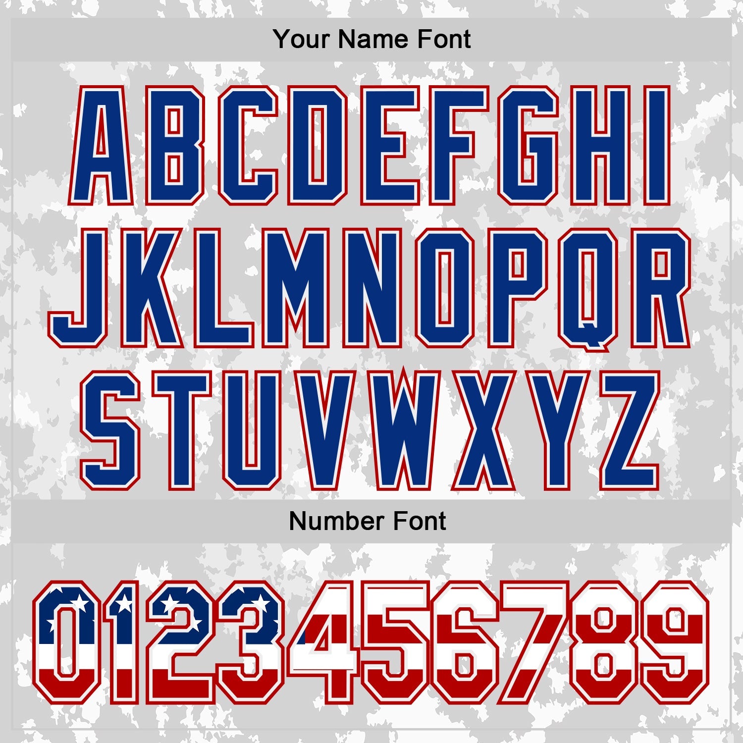 Custom Camo USA Flag White Red-Royal Urban Gray Camouflage Authentic Baseball Jersey view 5