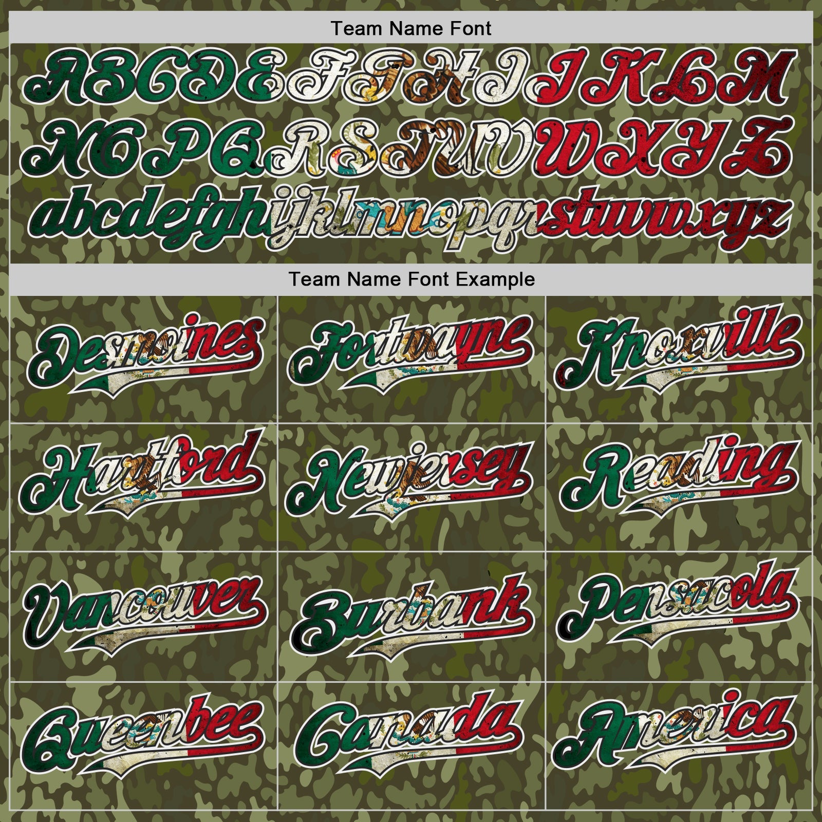 Custom Camo Vintage Mexican Flag Black White-Fire Red Woodland Camouflage Outdoor Authentic Baseball Jersey view 4