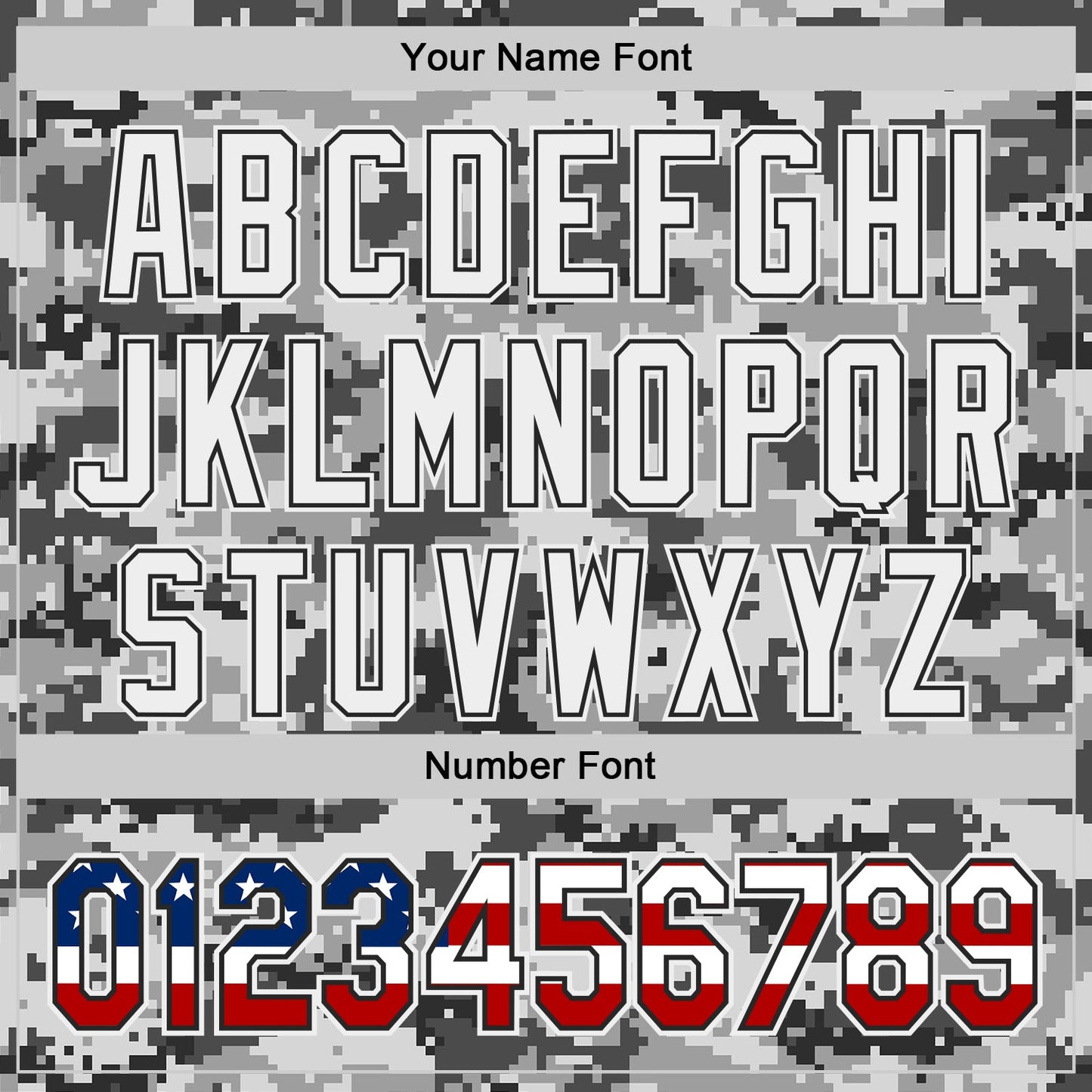 Custom Camo USA Flag Black-White Digital Camouflage Authentic Baseball Jersey view 5