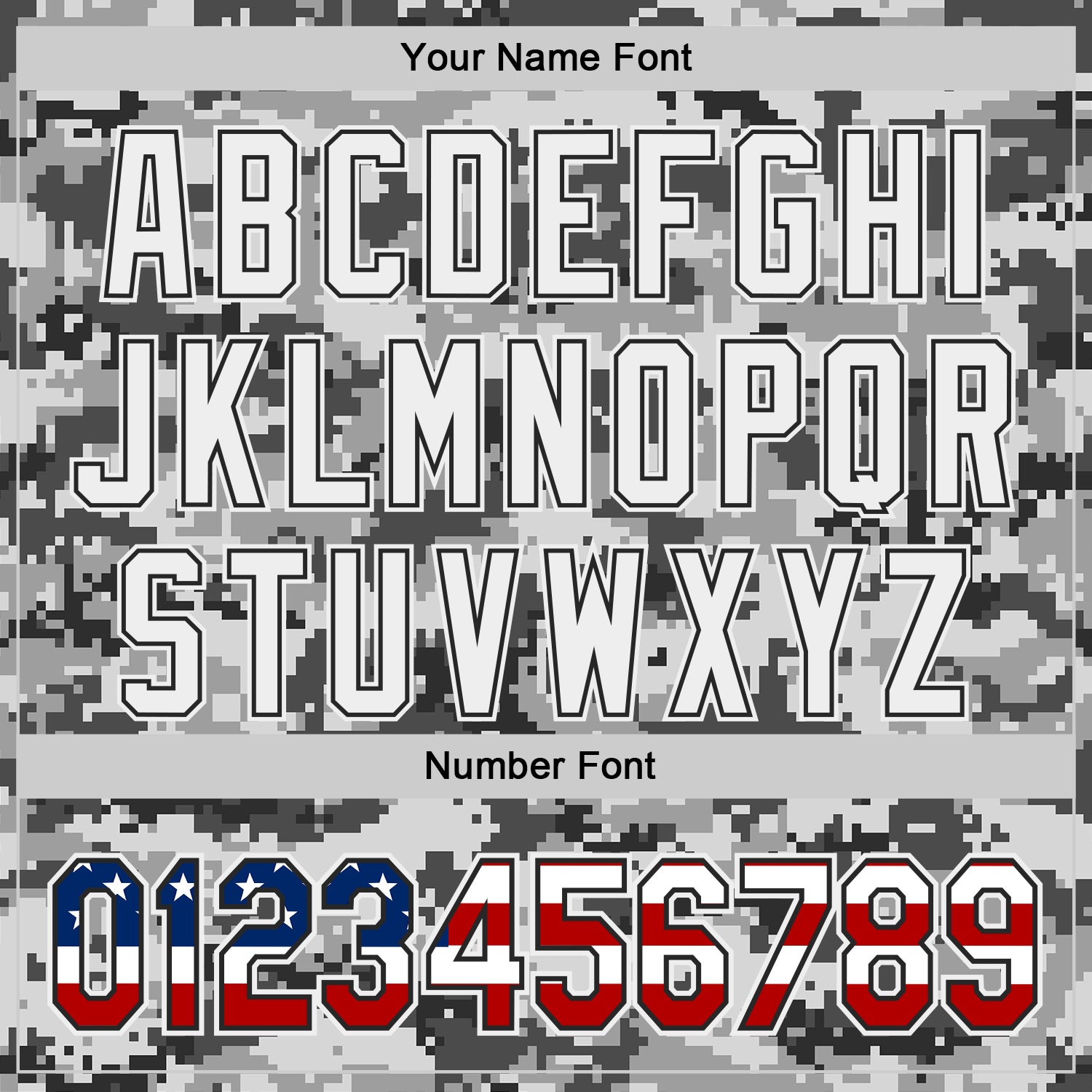 Custom Camo USA Flag Black-White Digital Camouflage Authentic Baseball Jersey view 5
