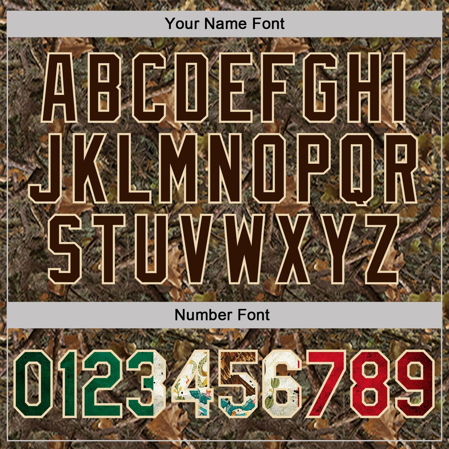 Custom Camo Vintage Mexican Flag Cream-Brown Woodland Camouflage Salute To Service Performance T-Shirt view 4