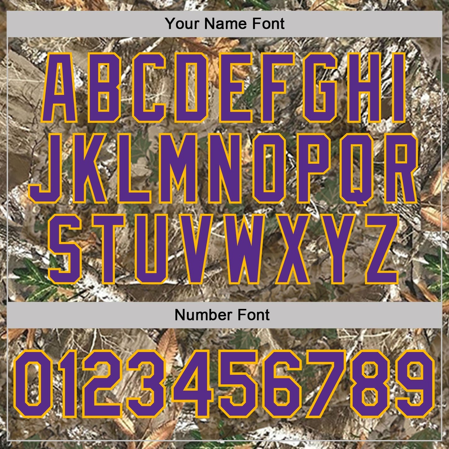 Custom Camo Purple Gold-Olive Woodland Camouflage Salute To Service Performance T-Shirt view 4