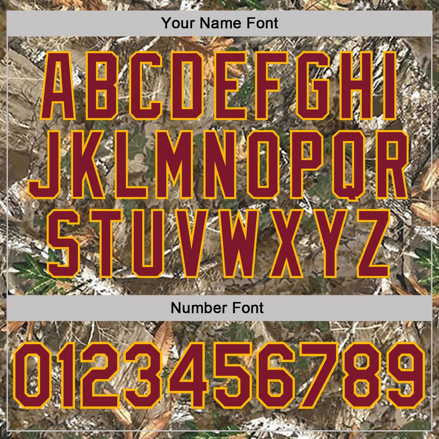 Custom Camo Crimson Gold-Olive Woodland Camouflage Salute To Service Performance T-Shirt view 4
