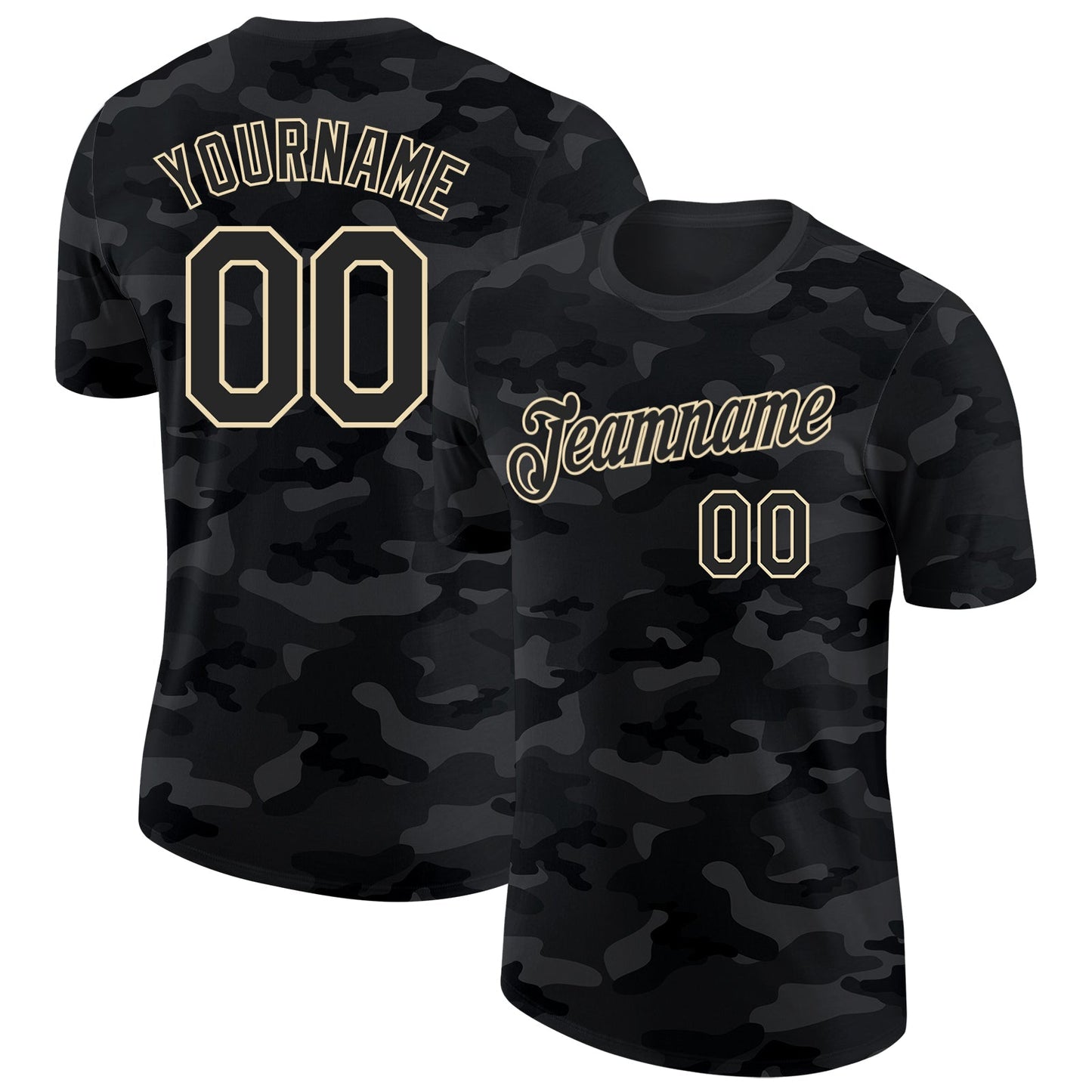 Custom Camo Black-Cream Salute To Service Performance T-Shirt - Main View