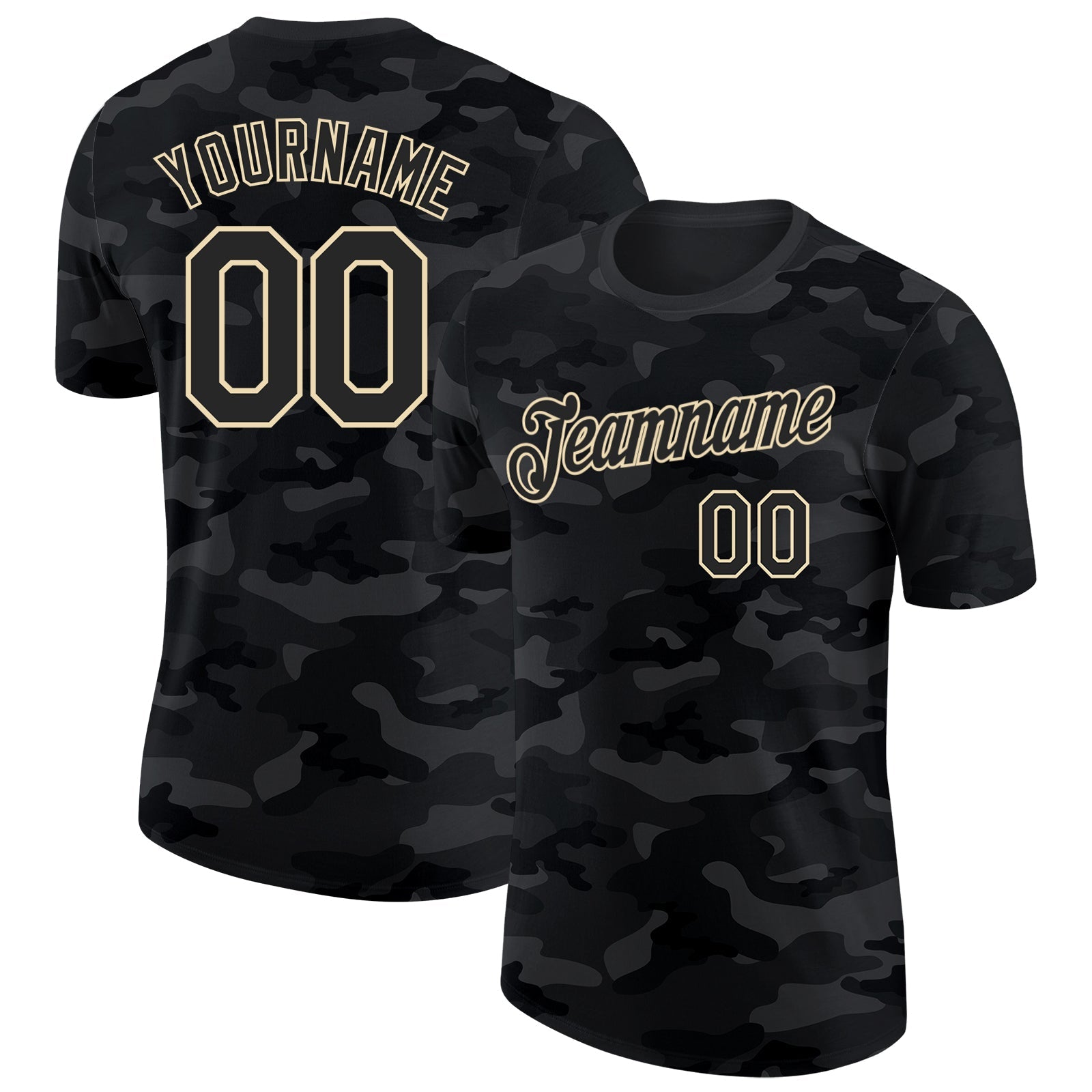 Custom Camo Black-Cream Salute To Service Performance T-Shirt - Main View