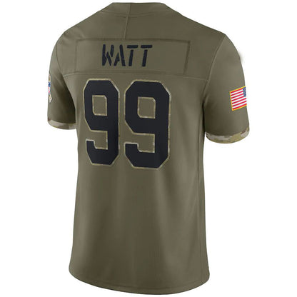 A.Cardinal #99 J.J. Watt Olive 2022 Salute To Service Limited Jersey Stitched American Football Jerseys - Main View