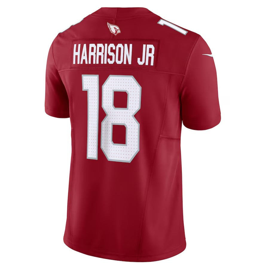 A.Cardinals #18 Marvin Harrison Jr. Cardinal Vapor F.U.S.E. Limited Stitched American Football Jerseys - Main View