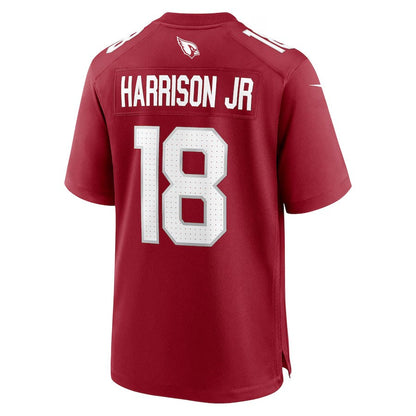 A.Cardinals #18 Marvin Harrison Jr. Cardinal Game Stitched American Football Jerseys - Main View