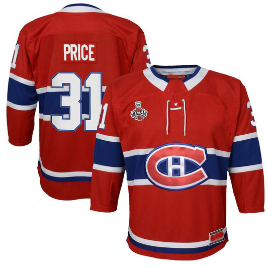 M.Canadiens #31 Carey Price Home 2021 Stanley Cup Final Bound Breakaway Jersey Red Stitched American Hockey Jerseys - Main View