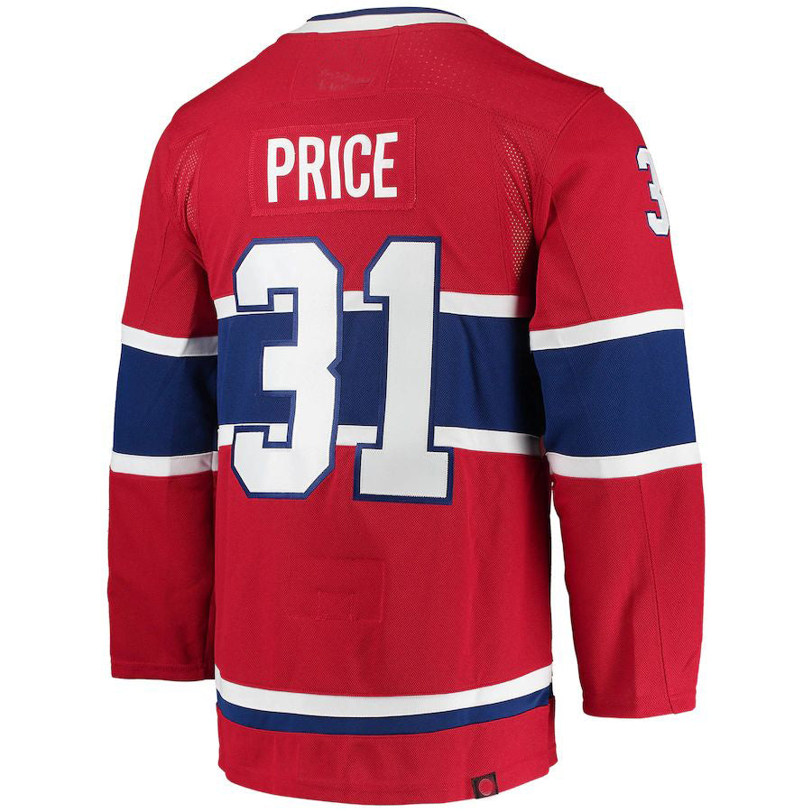 M.Canadiens #31 Carey Price  Home Primegreen Authentic Pro Player Jersey Red Stitched American Hockey Jerseys - Main View