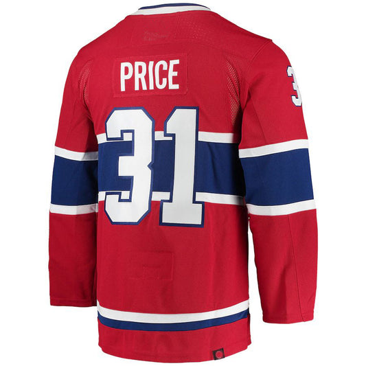 M.Canadiens #31 Carey Price  Home Primegreen Authentic Pro Player Jersey Red Stitched American Hockey Jerseys - Main View