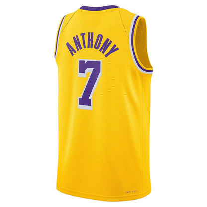 LA.Lakers #7 Carmelo Anthony 2021-22 Swingman Jersey Icon Edition Gold Stitched American Basketball Jersey - Main View