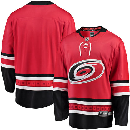 C.Hurricanes Fanatics Branded Breakaway Home Jersey Red Stitched American Hockey Jerseys - Main View