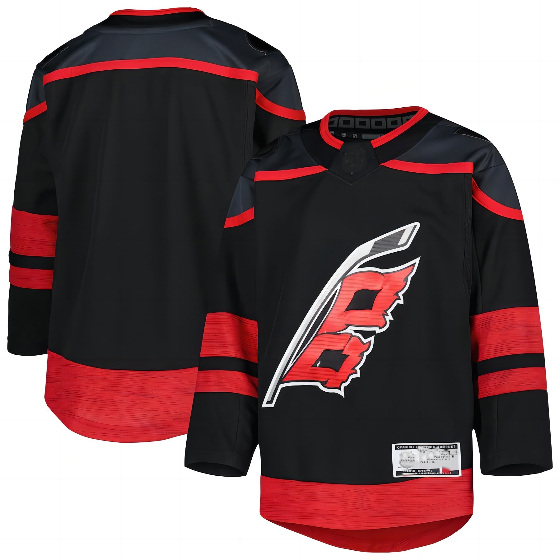 C.Hurricanes 2021-22 Alternate Premier Jersey Black Stitched American Hockey Jerseys - Main View