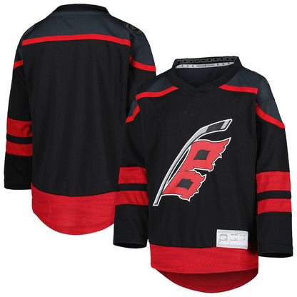 C.Hurricanes 2022-23 Home Replica Jersey Black Stitched American Hockey Jerseys - Main View