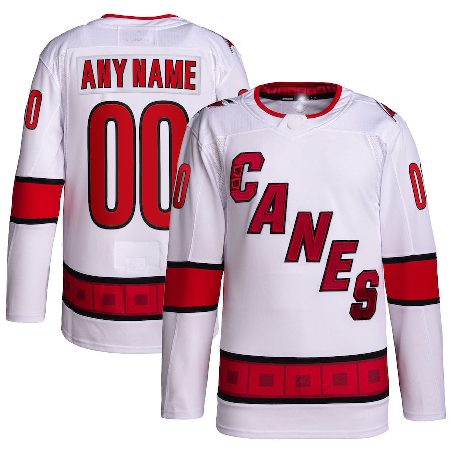 Custom C.Hurricanes Away Primegreen Authentic Pro Jersey White Stitched American Hockey Jerseys - Main View