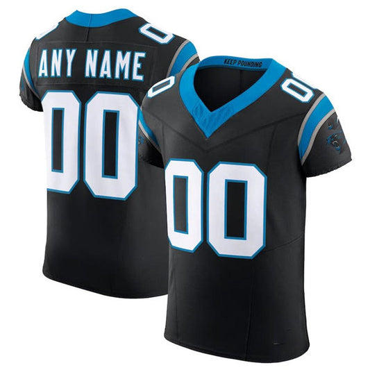 Custom C.Panthers Black Scarlet Vapor F.U.S.E. Elite  Jersey Stitched American Football Jerseys - Main View