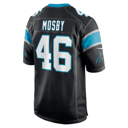 C.Panthers #46 Arron Mosby Black Game Player Jersey Stitched American Football Jerseys - Main View