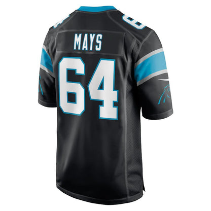 C.Panthers #64 Cade Mays Black Game Player Jersey Stitched American Football Jerseys - Main View