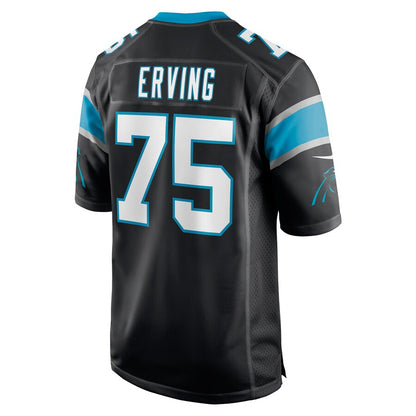 C.Panthers #75 Cameron Erving Black Game Jersey Stitched American Football Jerseys - Main View