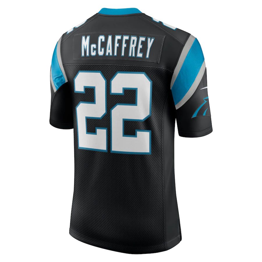 C.Panthers #22 Christian McCaffrey Black Classic Limited Jersey Stitched American Football Jerseys - Main View
