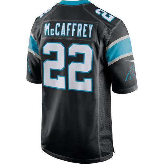 C.Panthers #22 Christian McCaffrey Black Game Jersey Stitched American Football Jerseys - Main View