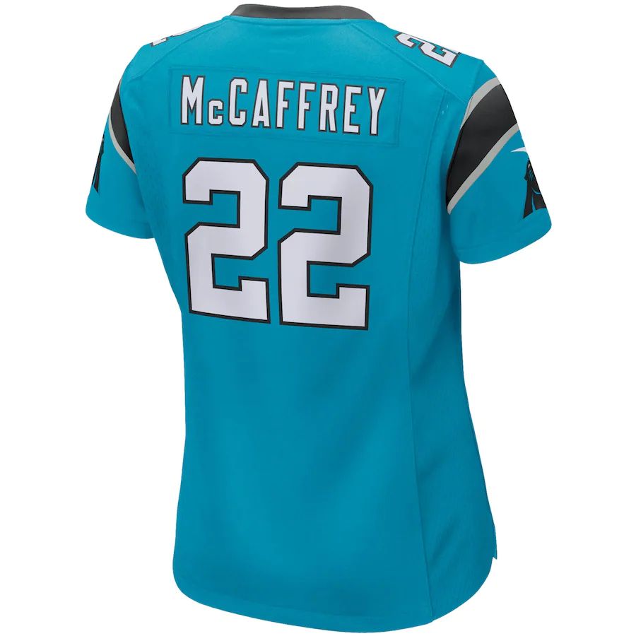 C.Panthers #22 Christian McCaffrey Blue Game Jersey Stitched American Football Jerseys - Main View