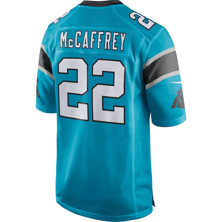C.Panthers #22 Christian McCaffrey Blue Game Jersey Stitched American Football Jerseys - Main View