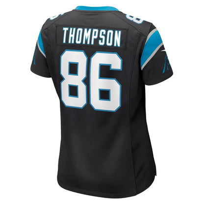 C.Panthers #86 Colin Thompson Black Game Jersey Stitched American Football Jerseys - Main View