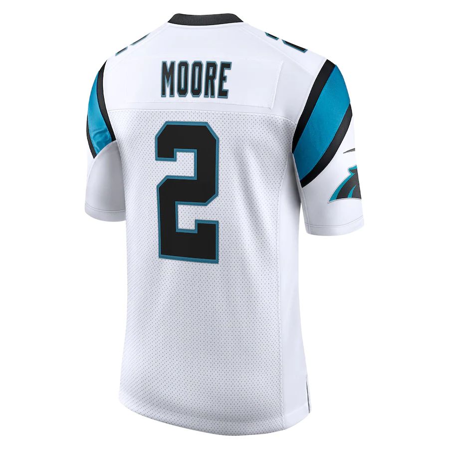 C.Panthers #2 D.J. Moore White Vapor Limited Jersey Stitched American Football Jerseys - Main View