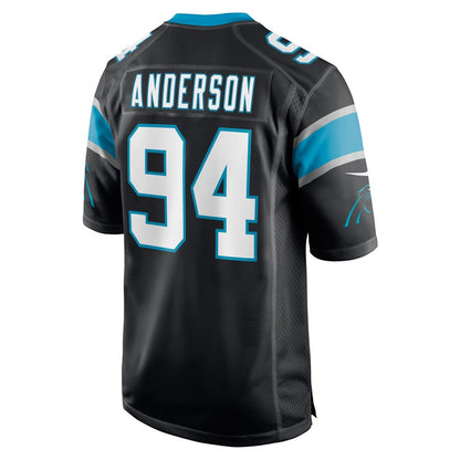 C.Panthers #94 Henry Anderson Black Game Player Jersey Stitched American Football Jerseys - Main View