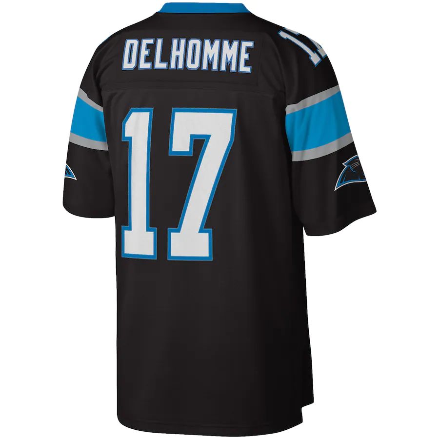 C.Panthers #17 Jake Delhomme Mitchell & Ness Black 2003 Legacy Replica Jersey Stitched American Football Jerseys - Main View