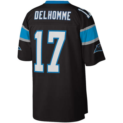 C.Panthers #17 Jake Delhomme Mitchell & Ness Black 2003 Legacy Replica Jersey Stitched American Football Jerseys - Main View